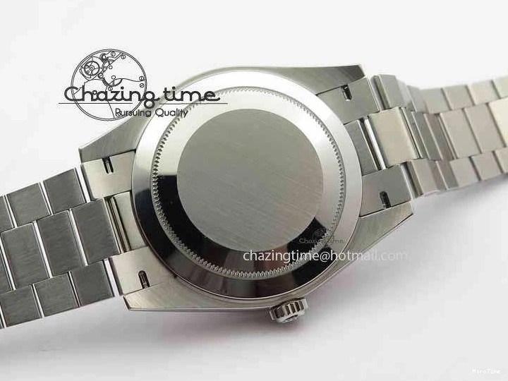 MiroTime 1227 Elegant Day Date 40mm SS BP Maker Best Edition Ice Blue Dial Diamond Markers On SS Bracelet ETA 3700